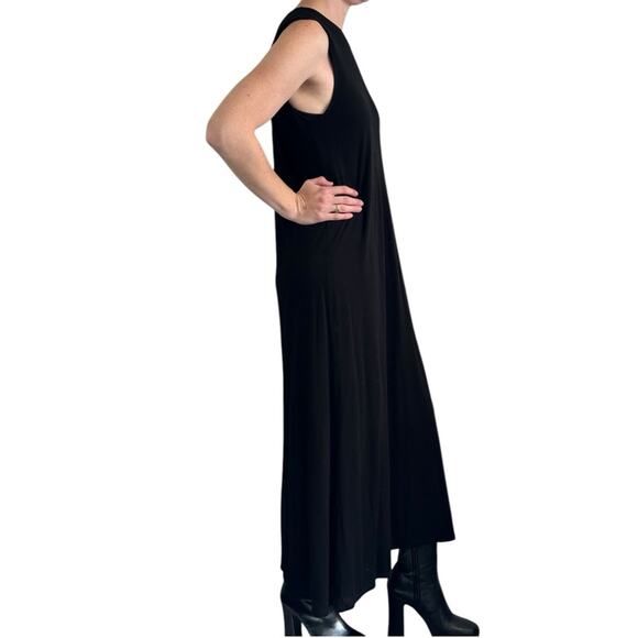 The Row Jersey Knit Maxi Dress Black Sleeveless size XS - Picture 3 of 11